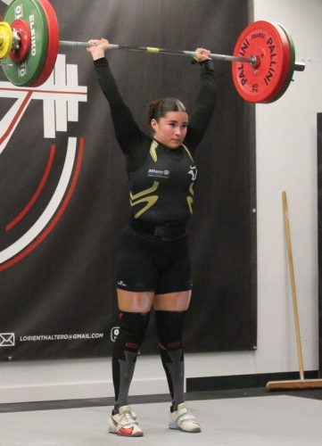 Belle barre Ambre…<br />E. jeté 98kg / Total IWF 197.64pts