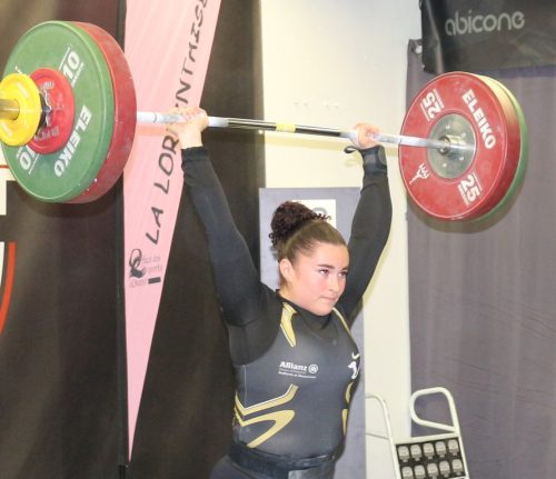 Beau jeté et bel épaulé Ambre, bravo.... E. jeté 98kg / Total IWF 194.36pts